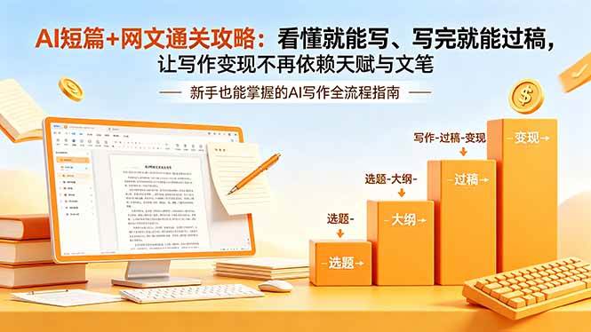 （18485期）AI短篇+网文通关攻略-更新4月：看懂就能写、写完就能过稿，让写作变现不再依赖天赋与文笔-洛柒笔记