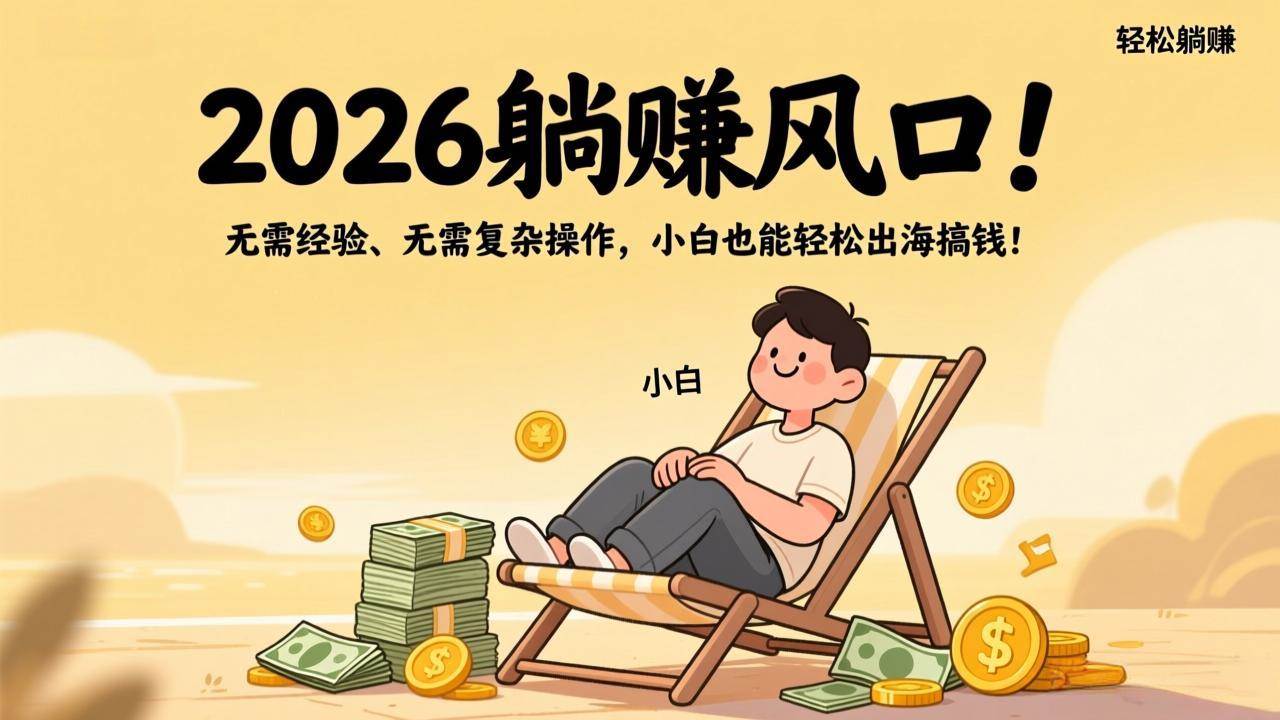 （17436期）2026躺赚风口！无需经验、无需复杂操作，小白也能轻松出海搞钱！-洛柒笔记