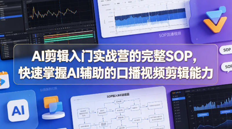 AI剪辑入门实战营的完整SOP，快速掌握AI辅助的口播视频剪辑能力-洛柒笔记