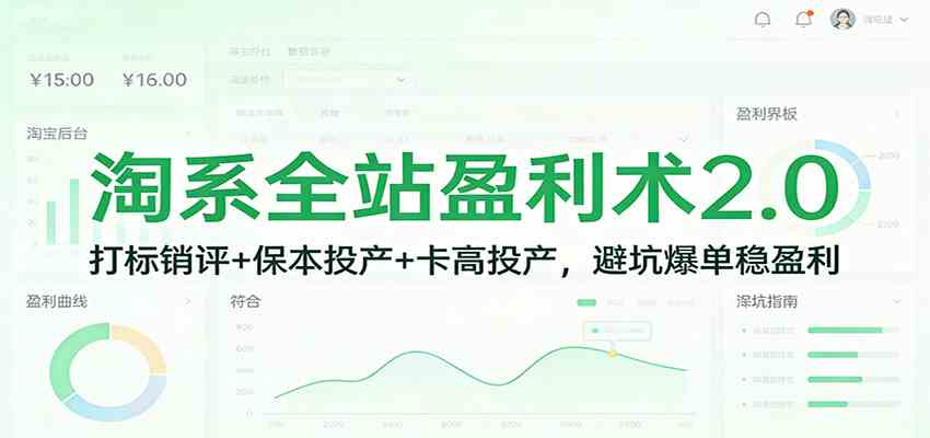 淘系全站盈利术2.0：打标销评+保本投产+卡高投产，避坑爆单稳盈利-洛柒笔记