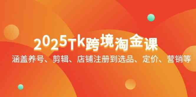 2025Tk跨境淘金课：涵盖养号、剪辑、店铺注册到选品、定价、营销等-洛柒笔记
