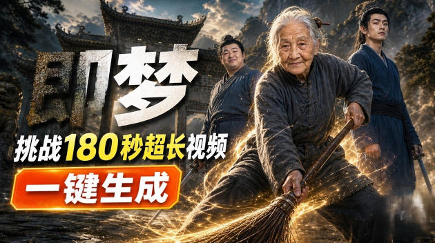 即梦挑战180秒超长视频！一键生成3分钟电影？完整制作流程详细分享！-洛柒笔记