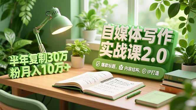 （16734期）自媒体写作实战课2.0，爆款标题、内容结构、IP打造，半年复制30万粉月入10万+-洛柒笔记
