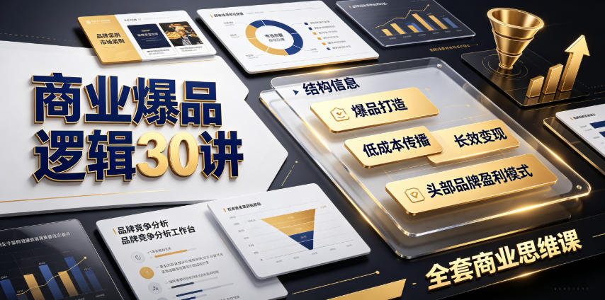 商业爆品逻辑30讲｜拆解各行各业头部品牌盈利模式，吃透爆品打造、低成本传播、长效变现全套商业思维课-洛柒笔记
