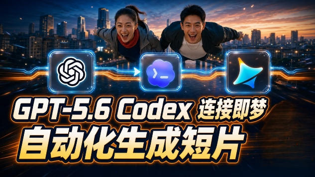 GPT-5.6 Codex连接即梦实测！自动生成＋拼接完整AI短片，全流程详解-洛柒笔记