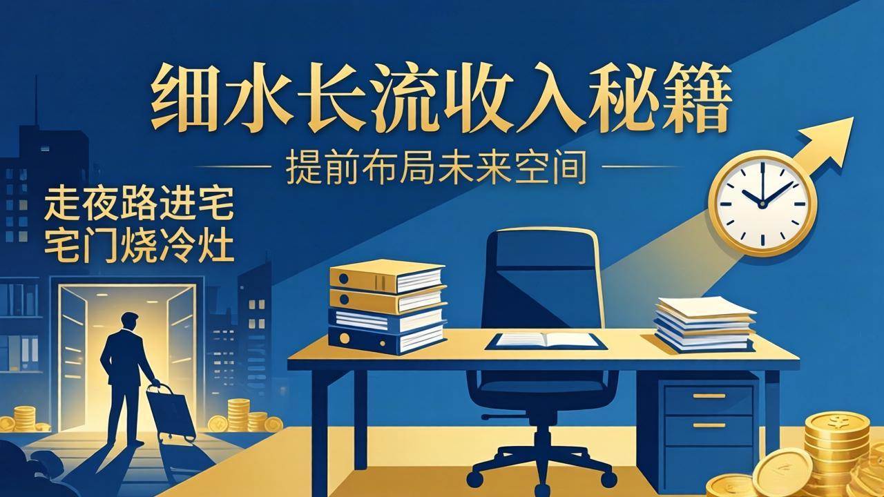 （17836期）某付费文章：细水长流收入秘籍：走夜路进宅门烧冷灶，提前布局未来空间-洛柒笔记