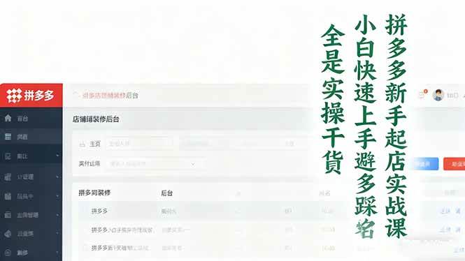（16584期）拼多多新手起店实战课：小白快速上手拼多多运营，避开踩坑，全是实操干货-洛柒笔记