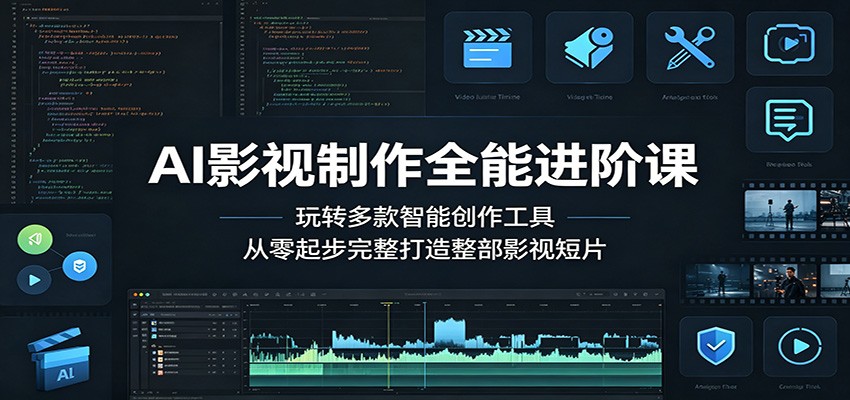 AI影视制作全能进阶课：玩转多款智能创作工具，从零起步完整打造整部影视短片-洛柒笔记