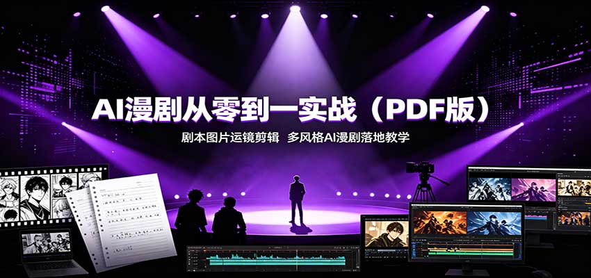 AI漫剧从零到一实战（PDF版）：剧本图片运镜剪辑，多风格AI漫剧落地教学-洛柒笔记