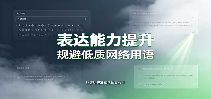 表达能力提升：语言塑造思想逻辑，规避低质网络用语，强化心智感知-洛柒笔记
