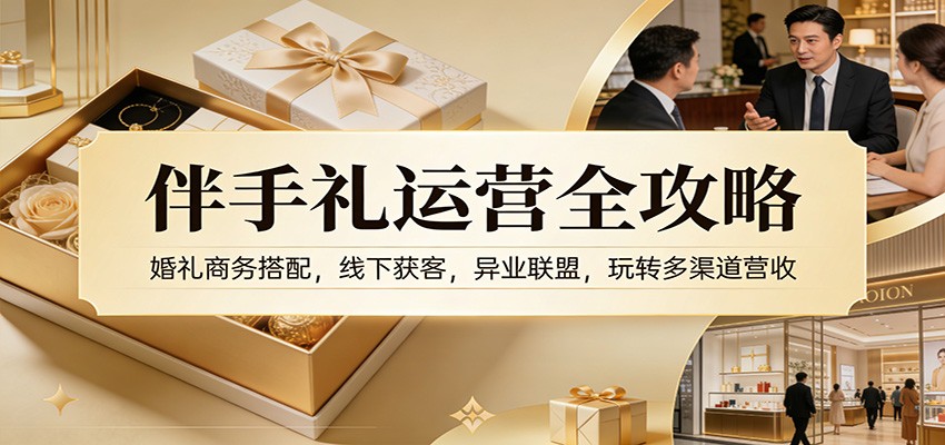 伴手礼运营全攻略：婚礼商务搭配，线下获客，异业联盟，玩转多渠道营收-洛柒笔记