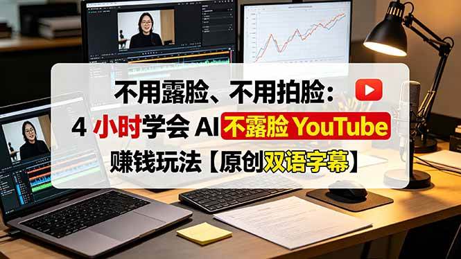 （19161期）不用露脸、不用拍脸：4 小时学会 AI 不露脸 YouTube 赚钱玩法【原创双语字幕】-洛柒笔记