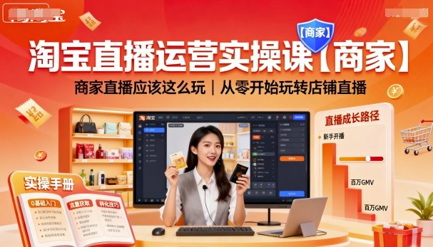 淘宝直播运营实操课【商家】，商家直播应该这么玩，从零开始玩转店铺直播-洛柒笔记