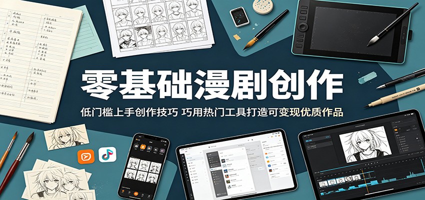 零基础漫剧创作：低门槛上手创作技巧，巧用热门工具打造可变现优质作品-洛柒笔记