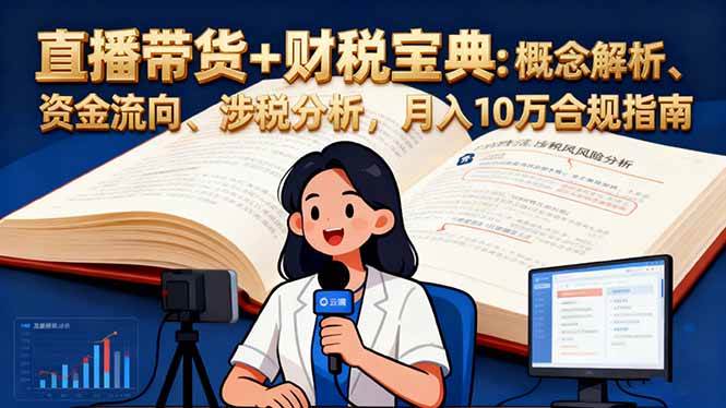 （16444期）直播带货+财税宝典：概念解析、资金流向、涉税分析，月入10万合规指南-洛柒笔记