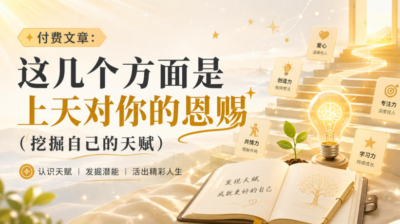 付费文章：这几个方面是上天对你的恩赐（挖掘自己的天赋）-洛柒笔记