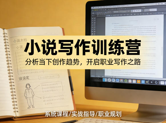 小说加写作训练营，带你分析如何在当下脱颖而出，开启你的职业创作之路-洛柒笔记