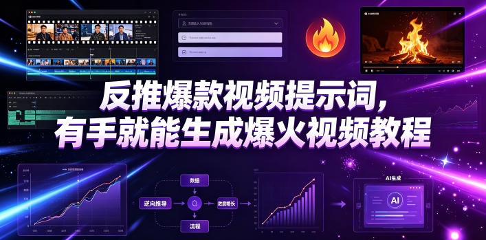 反推爆款视频提示词，有手就能生成爆火视频教程-洛柒笔记