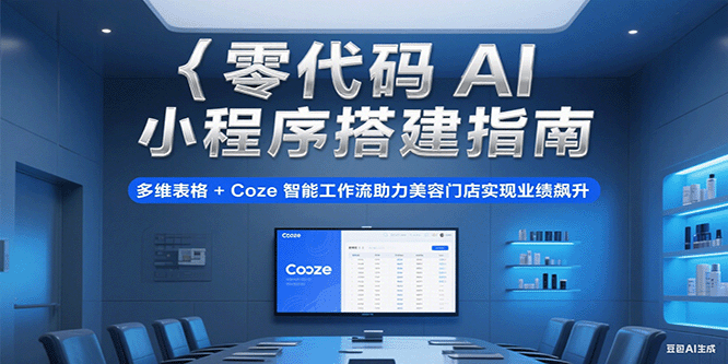 零代码AI小程序搭建指南，多维表格+Coze智能工作流助力美容门店实现业绩飙升-洛柒笔记