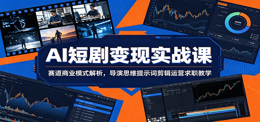 AI短剧变现实战课：赛道商业模式解析，导演思维提示词剪辑运营求职教学-洛柒笔记