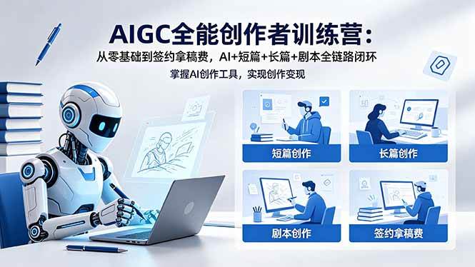（18403期）AIGC全能创作者训练营：从零基础到签约拿稿费，AI+短篇+长篇+剧本全链路闭环-洛柒笔记