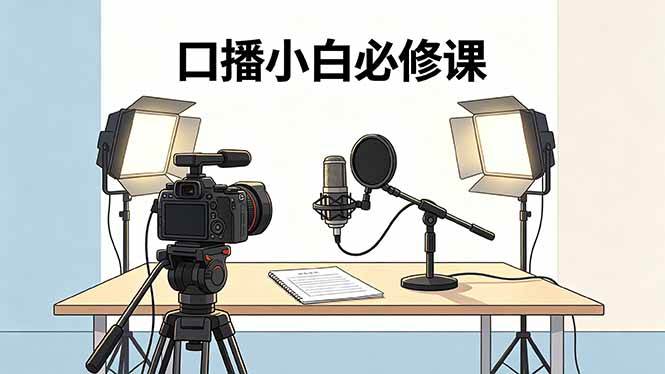 （18428期）口播小白必修课：录像收音灯光设备+脚本撰写，搭专业级录制场景-洛柒笔记