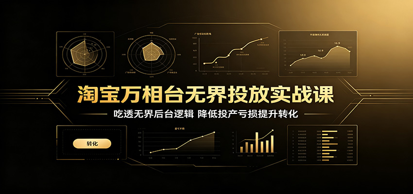 淘宝万相台无界投放实战课：吃透无界后台逻辑，降低投产亏损提升转化-洛柒笔记