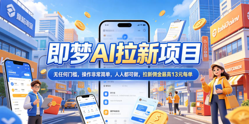 2026年即梦AI拉新项目最新玩法，无任何门槛，操作非常简单，人人都可做，拉新佣金最高13米每单（更新6月30日）-洛柒笔记