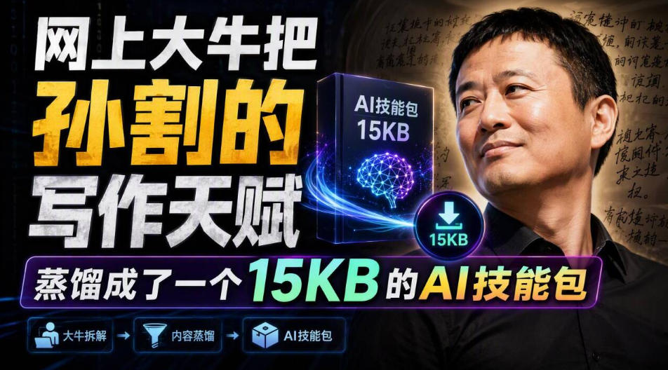 网上大牛把孙割的写作天赋，蒸馏成了一个15KB的AI技能包-洛柒笔记