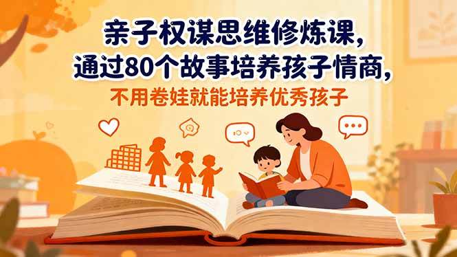 亲子权谋思维修炼课，通过80个故事培养孩子情商,不用卷娃就能培养优秀孩子-洛柒笔记