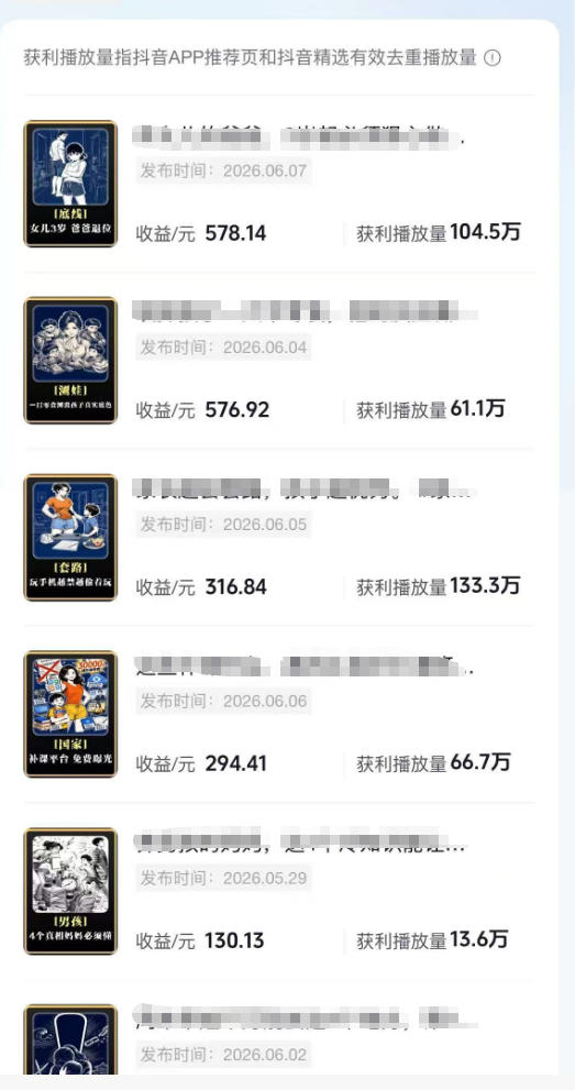 抖音某博主的育儿Ai视频全流程0-1实操，伙伴计划+分成计划+商单收徒等多种收益，日入300+-洛柒笔记