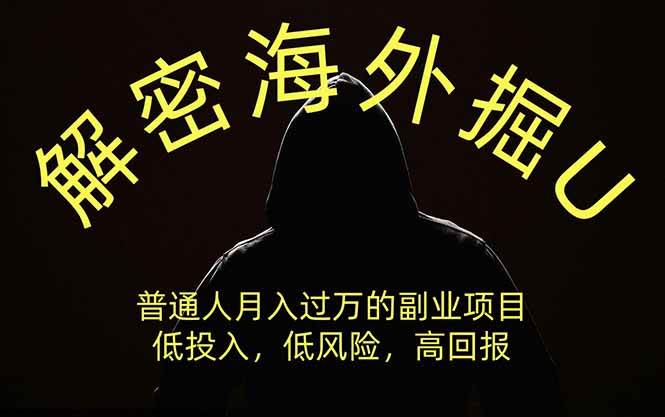 （19841期）解密海外掘U，普通人月入过万的副业项目，低投入、低风险高回报，没有之一-洛柒笔记
