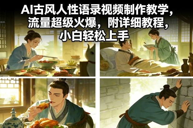 AI古风人性语录视频制作教学，流量超级火爆，附详细教程，小白轻松上手-洛柒笔记