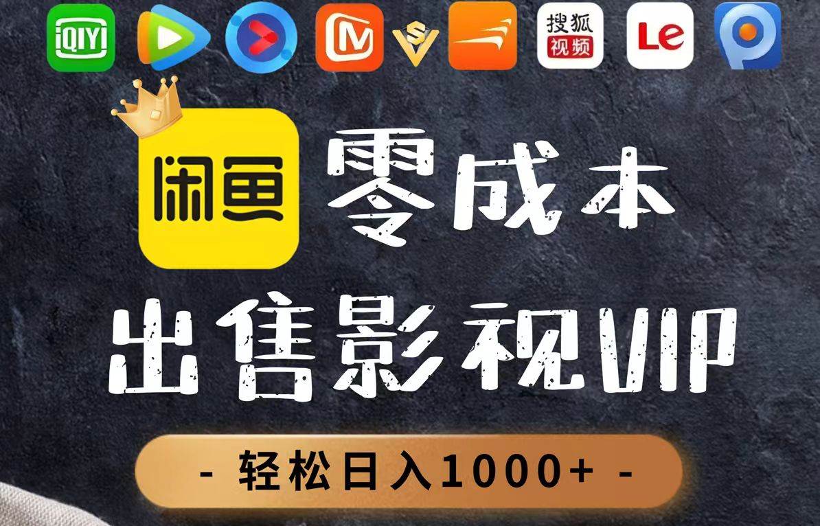 （14656期）零成本卖影视会员，一天卖出上百单，轻轻松松日入1000+-洛柒笔记