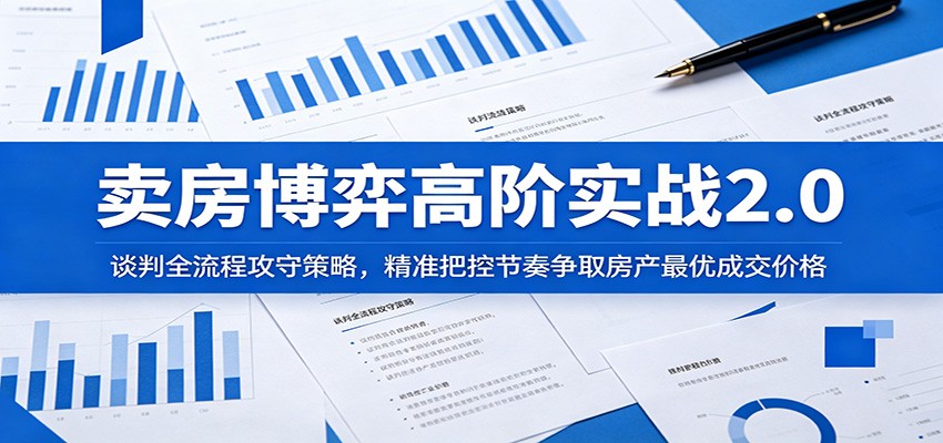 卖房博弈高阶实战2.0：谈判全流程攻守策略，精准把控节奏争取房产最优成交价格-洛柒笔记