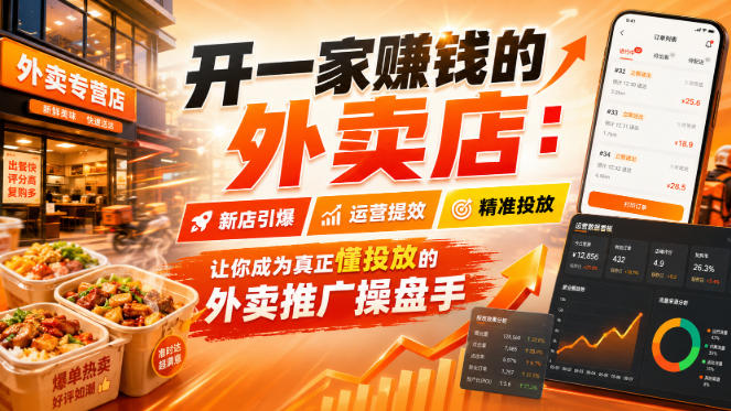 开一家賺钱的外卖店：新店引爆·运营提效·精准投放，让你成为真正懂投放的外卖推广操盘手-洛柒笔记