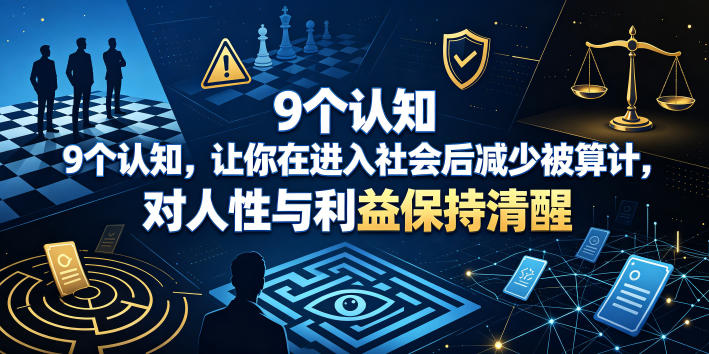付费文章：9个认知，让你在进入社会后减少被算计，对人性与利益保持清醒-洛柒笔记