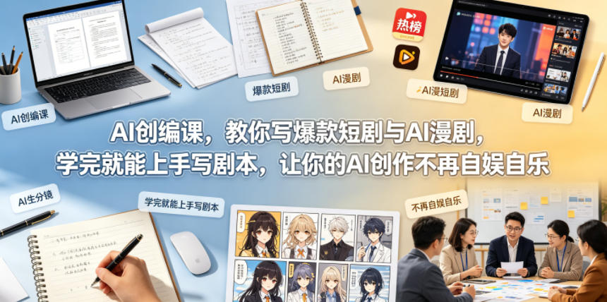 AI创编课，教你写爆款短剧与AI漫剧，学完就能上手写剧本，让你的AI创作不再自娱自乐（更新0521）-洛柒笔记