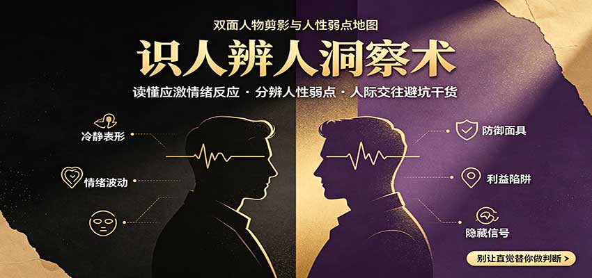 识人辨人终极心法：读懂应激情绪反应，分辨人性弱点，人际交往避坑干货-洛柒笔记