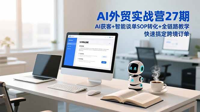 （16938期）AI外贸实战营27期，AI获客+智能谈单+SOP转化+全链路教学，快速搞定跨境订单-洛柒笔记