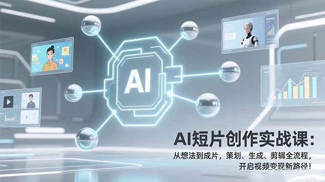 （17327期）AI短片创作实战课：从想法到成片，策划、生成、剪辑全流程，开启视频变现新路径！-洛柒笔记