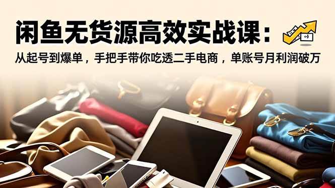 （16875期）闲鱼无货源高效实战课：从起号到爆单，手把手带你吃透二手电商，单账号月利润破万-洛柒笔记