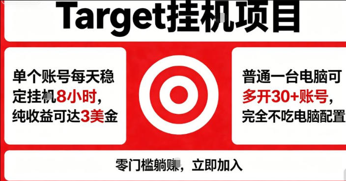 海外平台Target商品浏览曝光，24小时运行无需人工值守，日收益100美刀+电脑可多开【揭秘】-洛柒笔记