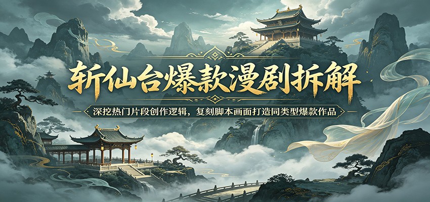 斩仙台爆款漫剧拆解：深挖热门片段创作逻辑，复刻脚本画面打造同类型爆款作品-洛柒笔记