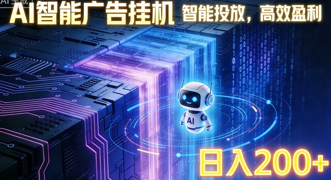 ai智能广告挂机项目，合规挂载广告即可赚取收益，单日收益可达400～500+-洛柒笔记