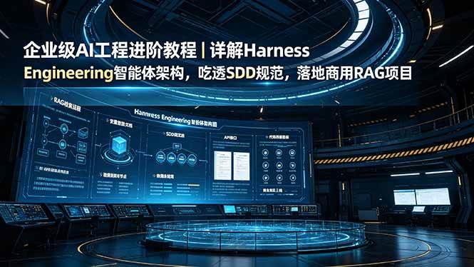 （19158期）企业级AI工程进阶教程｜详解Harness Engineering智能体架构，吃透SDD规范，落地商用RAG项目-洛柒笔记