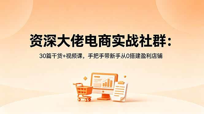 （18529期）资深大佬电商实战社群：30篇干货+视频课，手把手带新手从0搭建盈利店铺-洛柒笔记