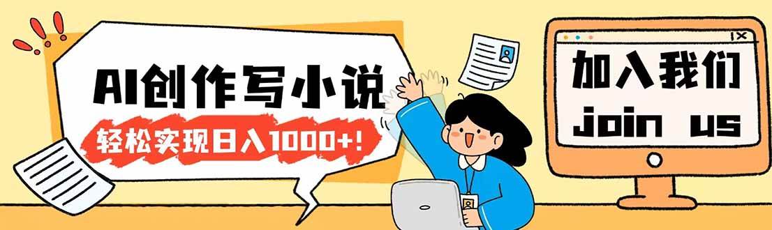 （17822期）26年最新风口项目AI工具创作写小说，轻松实现日入1000+-洛柒笔记