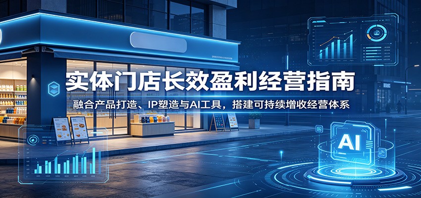 实体门店长效盈利经营指南：融合产品打造、IP塑造与AI工具，搭建可持续增收经营体系-洛柒笔记