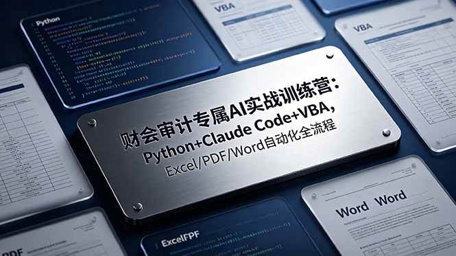 （19028期）财会审计专属 AI实战训练营：Python+Claude Code+VBA，Excel/PDF/Word自动化全流程-洛柒笔记